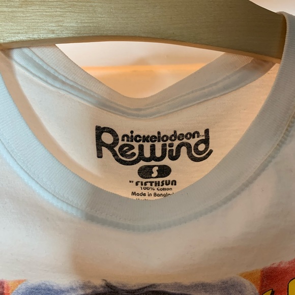 Size small Hey Arnold white tee crop top - Picture 3 of 4